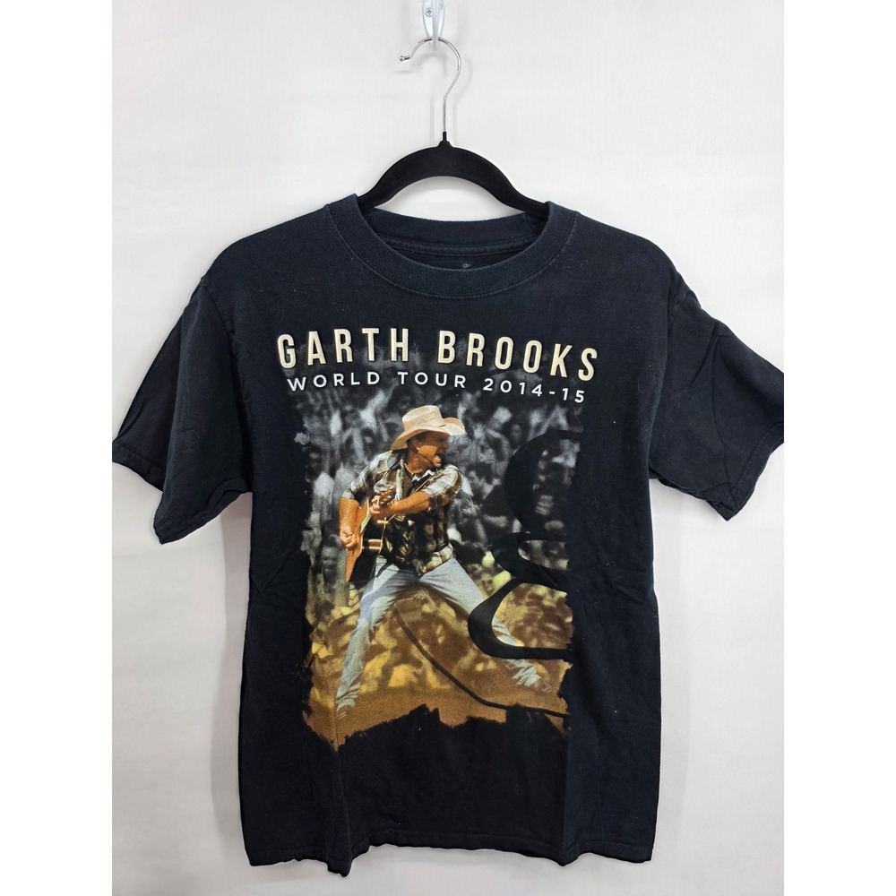 Garth Brooks World Tour 2014-15 Graphic T-Shirt Hanes Beefy-T Black Small
